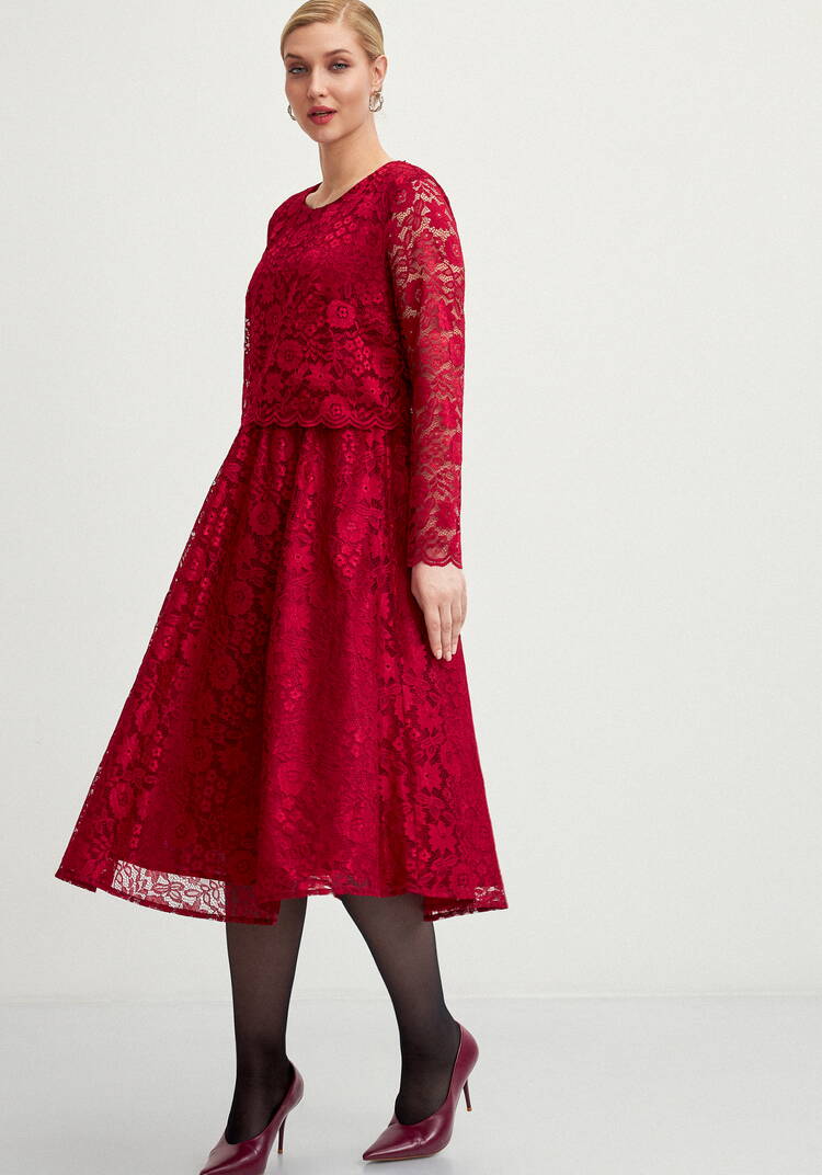 Платье из гипюра с отрезной кокеткой шир.  750, рис. 2