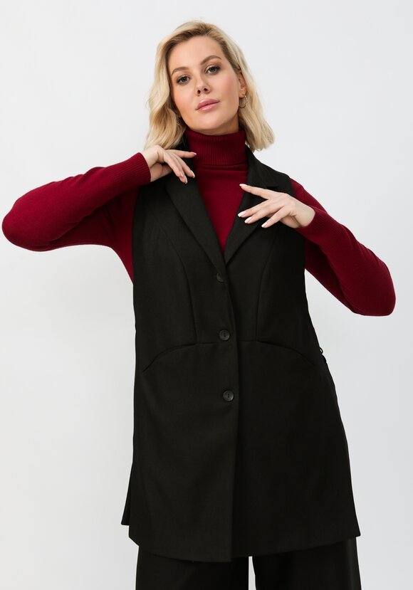 Жилет удлиненный с разрезами по бокам шир.  580, рис. 9