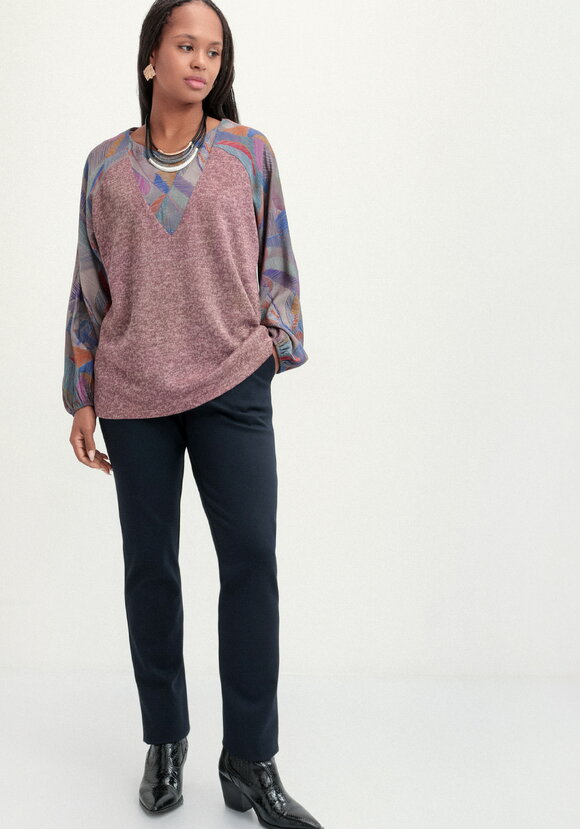 Блуза трикотажная с красочным принтом шир.  580, рис. 14