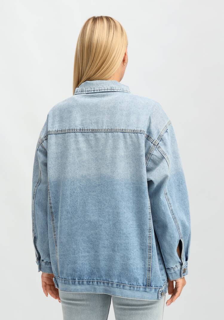 Джинсовая куртка Алерия шир.  750, рис. 3