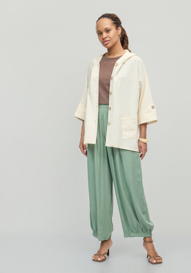 Блуза льняная с рукавами кимоно шир.  750, рис. 2