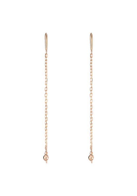 Серьги-продевки золотые Стильный акцент шир.  580, рис. 2