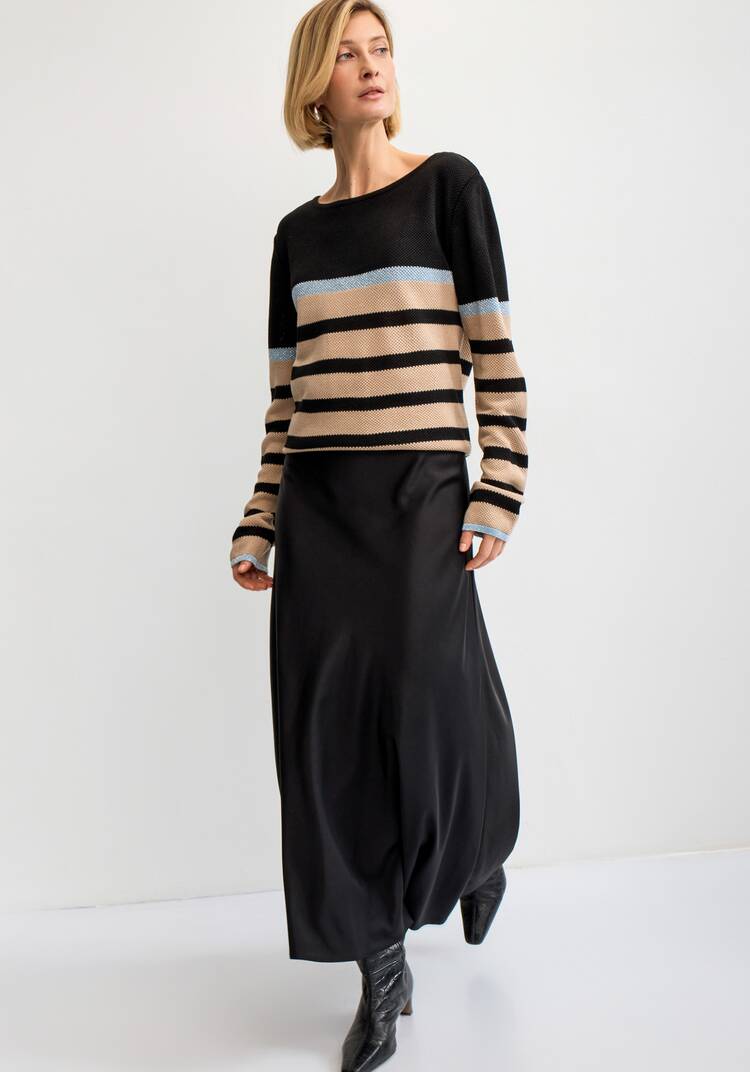 Джемпер в полоску с метанитью шир.  750, рис. 30