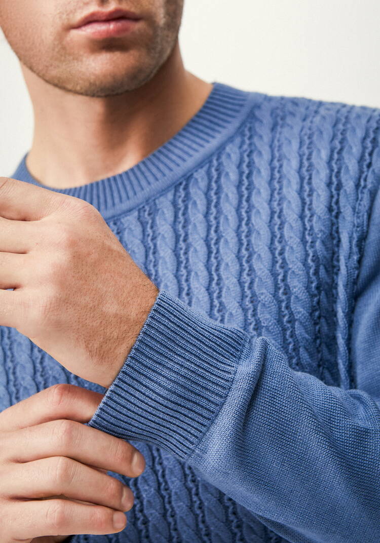 Джемпер с косами на передней полочке шир.  750, рис. 6