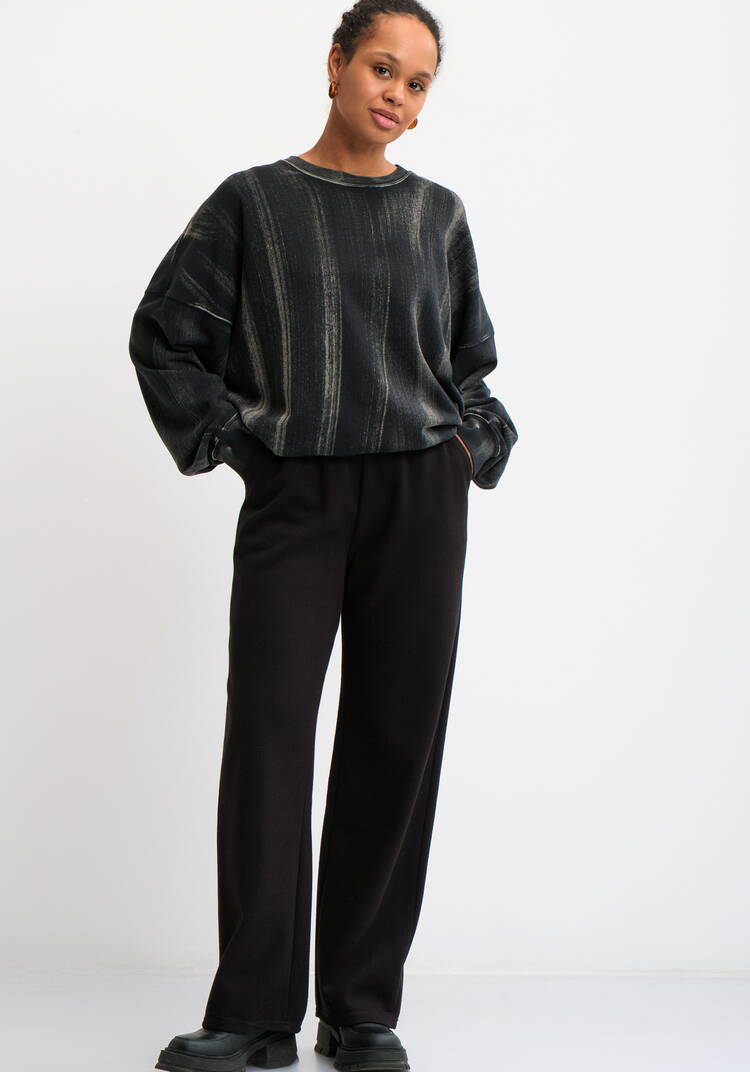 Брюки прямые от бедра на резинке шир.  750, рис. 19