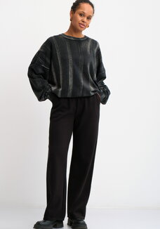 Брюки прямые от бедра на резинке