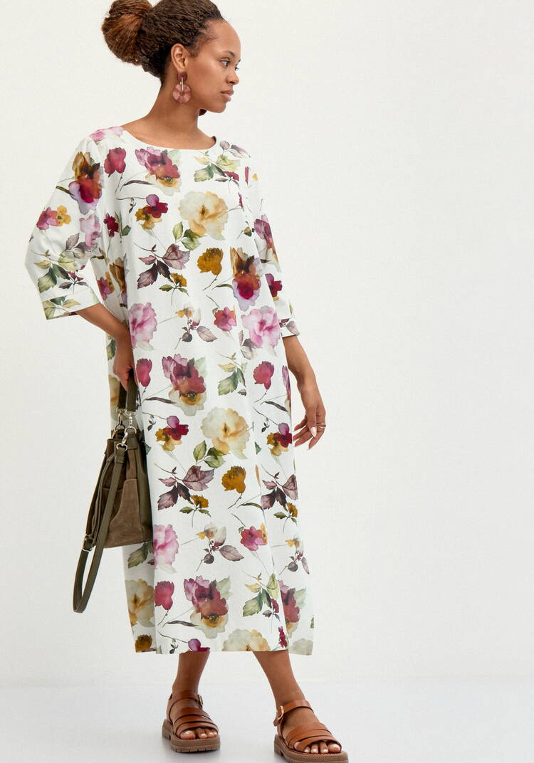 Платье свободного кроя изо льна шир.  750, рис. 10