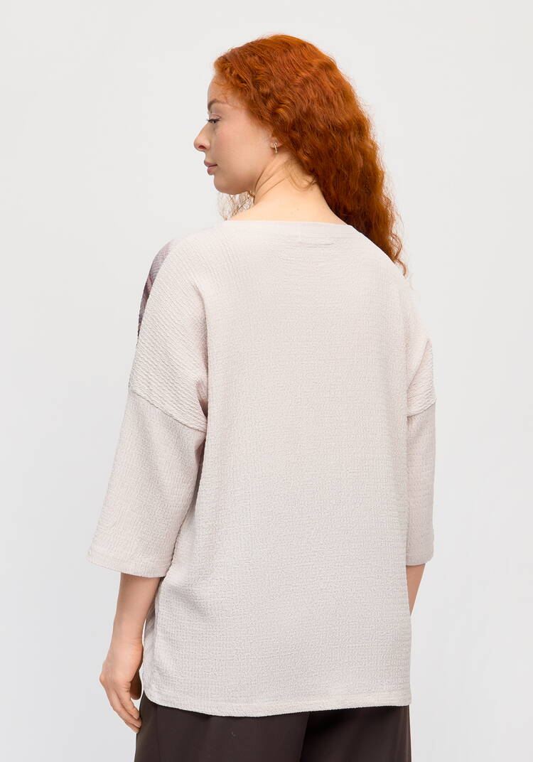 Блуза с принтом Миланика шир.  750, рис. 21