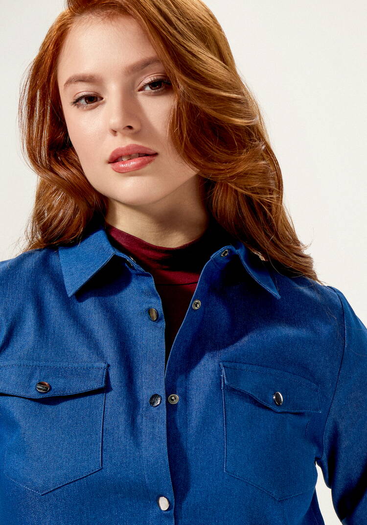 Платье-рубашка А-силуэта на кнопках шир.  750, рис. 5