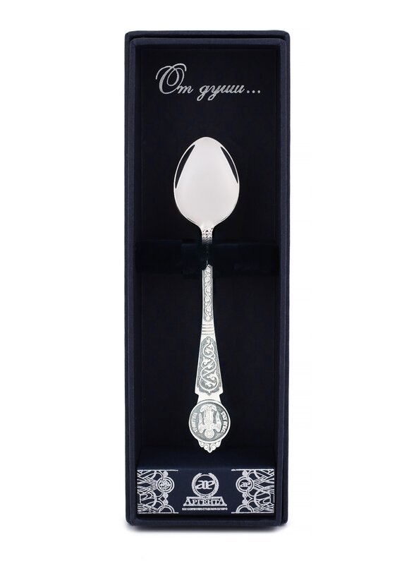 Серебряная ложка Ангел Хранитель шир.  580, рис. 9