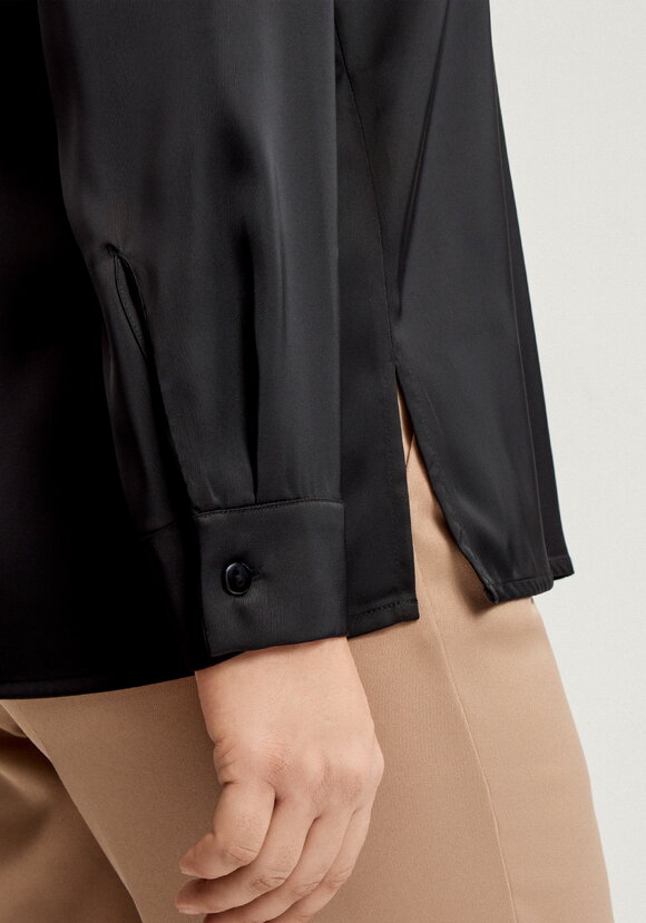 Блуза шелковая с отложным воротом шир.  580, рис. 29