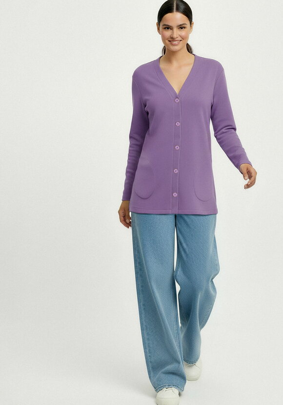 Кардиган на пуговицах утепленный шир.  580, рис. 18