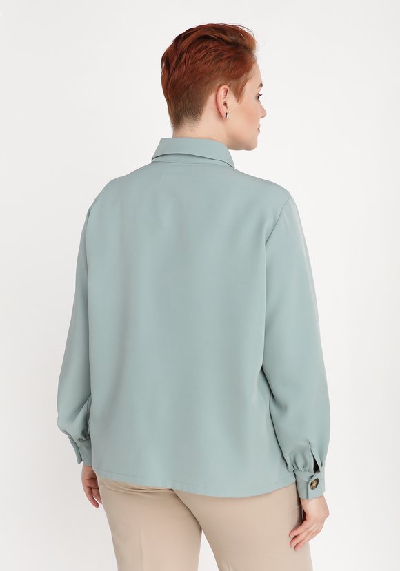 Рубашка утепленная в стиле сафари шир.  580, рис. 2