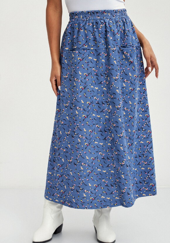 Юбка с оригинальными карманами впереди шир.  580, рис. 19