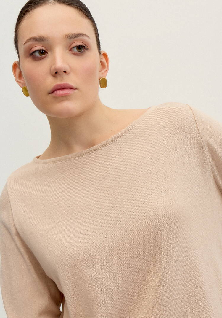 Джемпер свободный с горлом лодочкой шир.  750, рис. 4