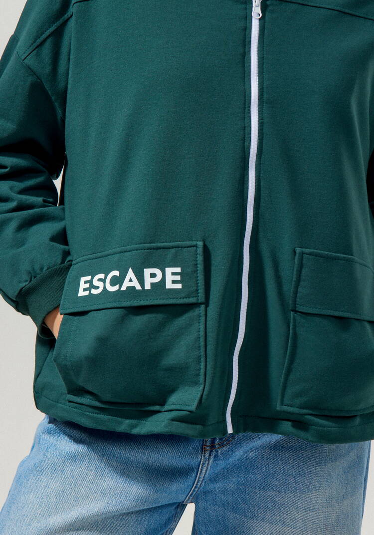 Бомбер с накладными карманами шир.  750, рис. 21