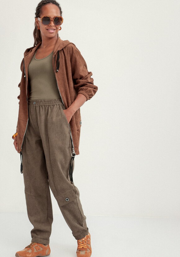 Брюки бананы вельветовые на резинке шир.  580, рис. 16