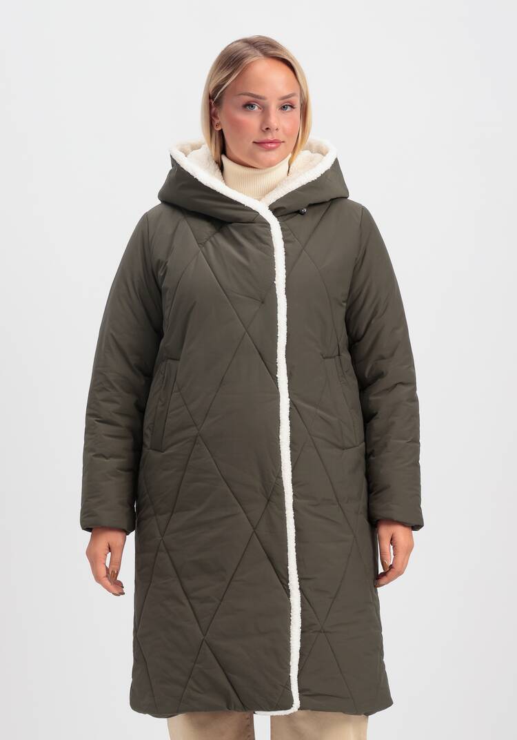 Пальто с меховой опушкой и капюшоном шир.  750, рис. 13