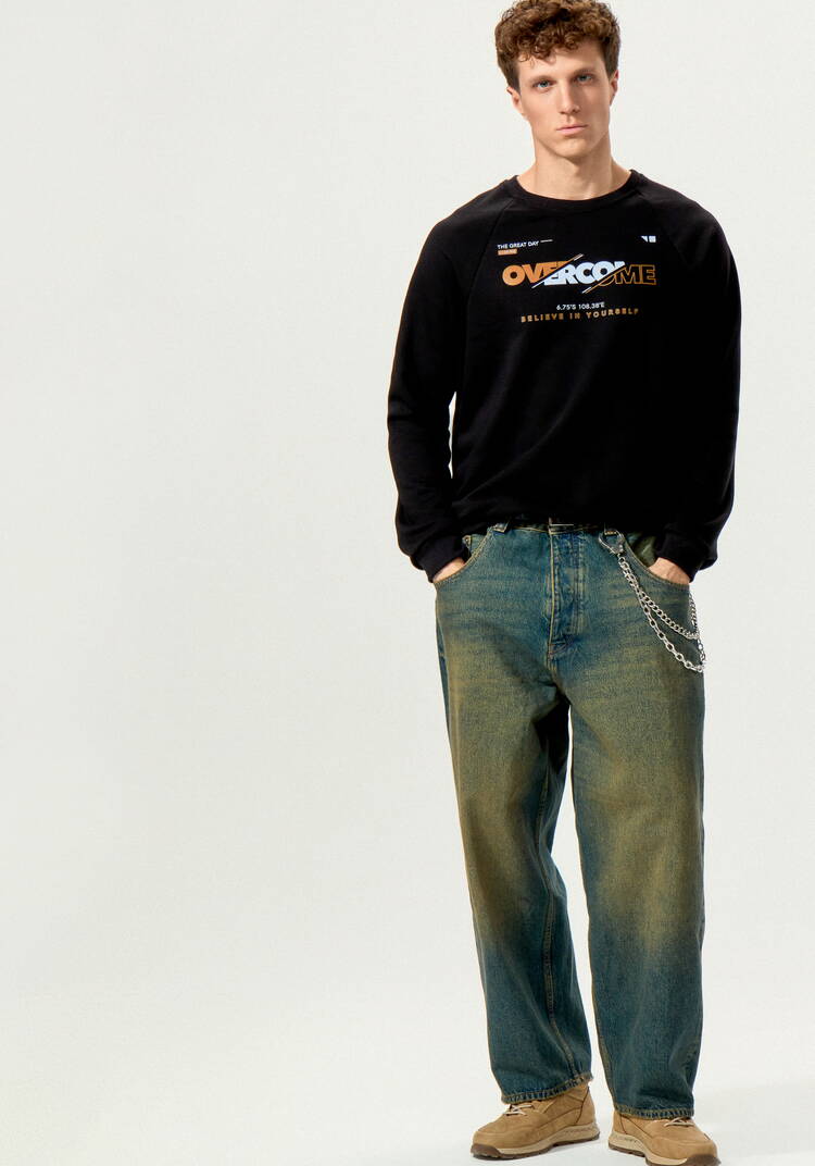 Свитшот с принтом на передней полочке шир.  750, рис. 17