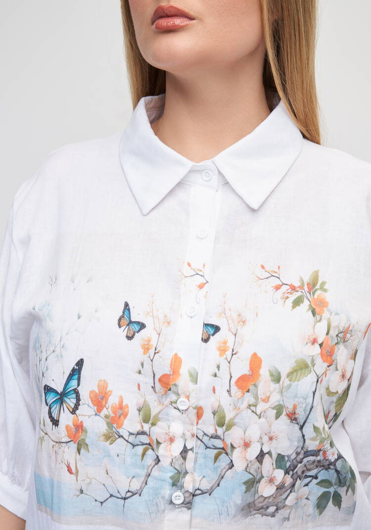Блуза с принтом Гармония природы шир.  750, рис. 5