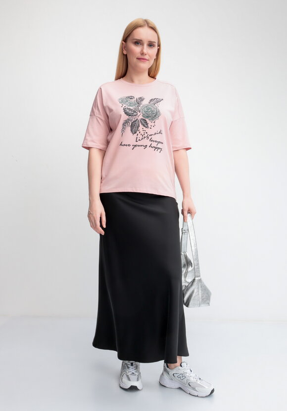 Футболка с принтом Зеленый цветок шир.  580, рис. 2