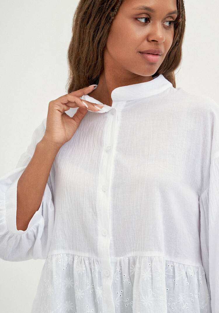 Блуза комбинированная с шитьём шир.  750, рис. 5