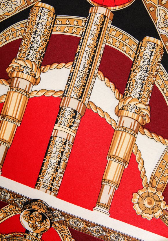 Платок шелковый Клео шир.  580, рис. 16