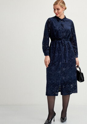 Платье-рубашка с фактурным рисунком