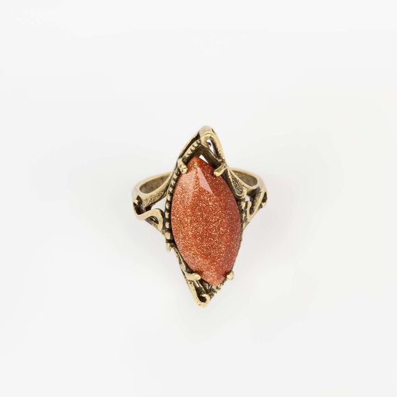 Комплект (серьги, кольцо) Капля авантюрина шир.  580, рис. 10