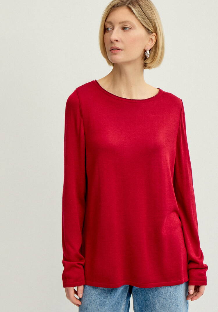 Джемпер базовый однотонный шир.  750, рис. 35