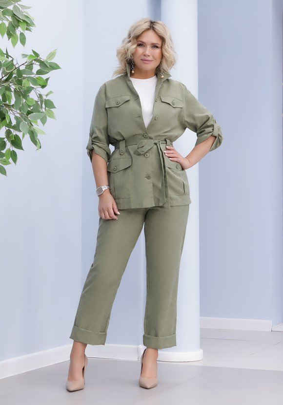 Жакет Сафари с накладными карманами шир.  580, рис. 21