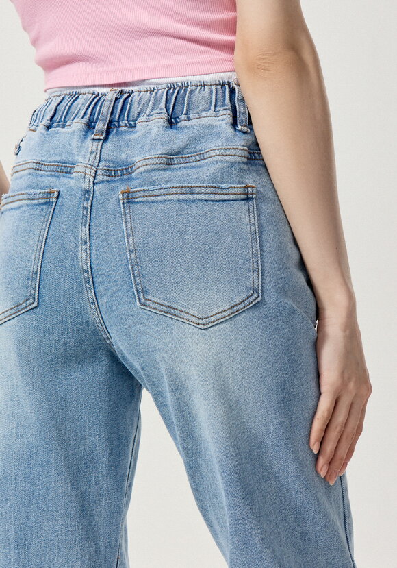 Джинсы с резинкой по поясу шир.  580, рис. 7