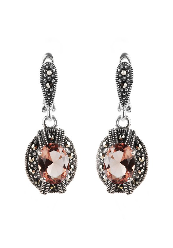 Серебряные серьги  Звезда востока шир.  580, рис. 3