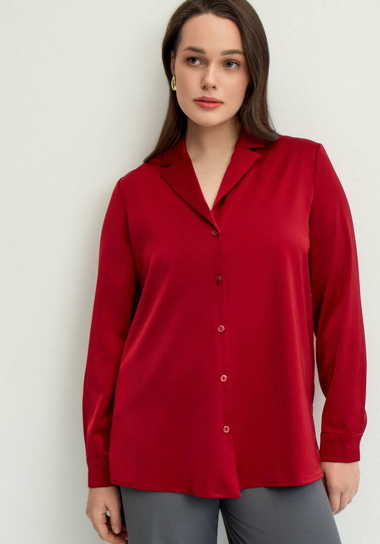 Блуза шелковая с отложным воротом шир.  750, рис. 18