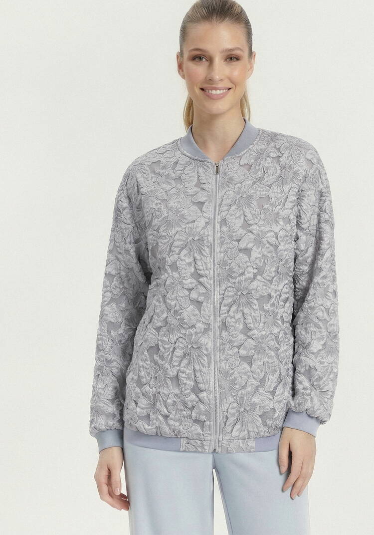 Бомбер из ткани с жаккардовым узором шир.  750, рис. 30