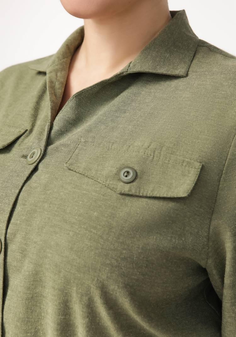 Жакет Сафари с накладными карманами шир.  750, рис. 4