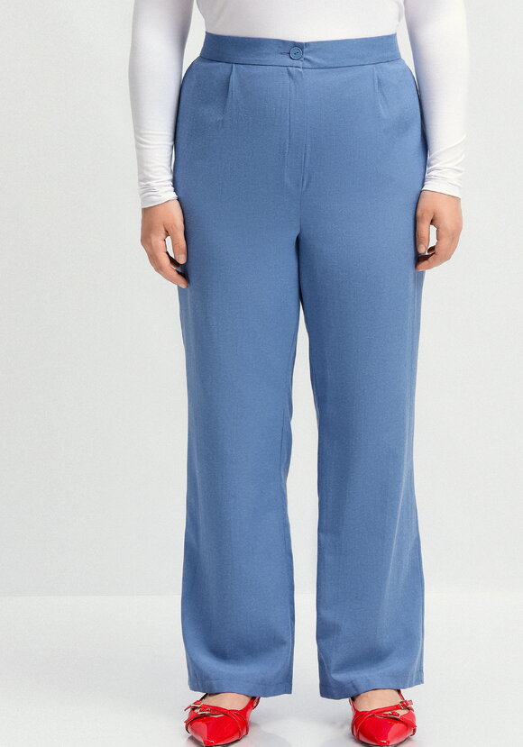 Брюки прямого силуэта с поясом на резинке шир.  580, рис. 8