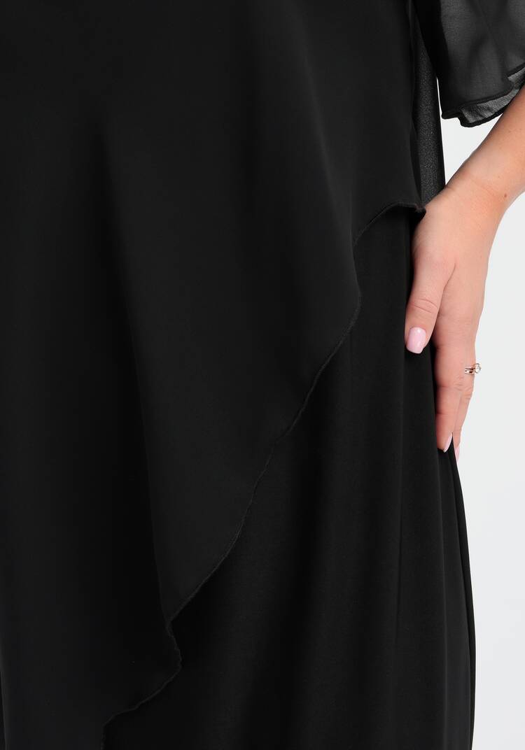 Платье асимметричное из шифона шир.  750, рис. 6