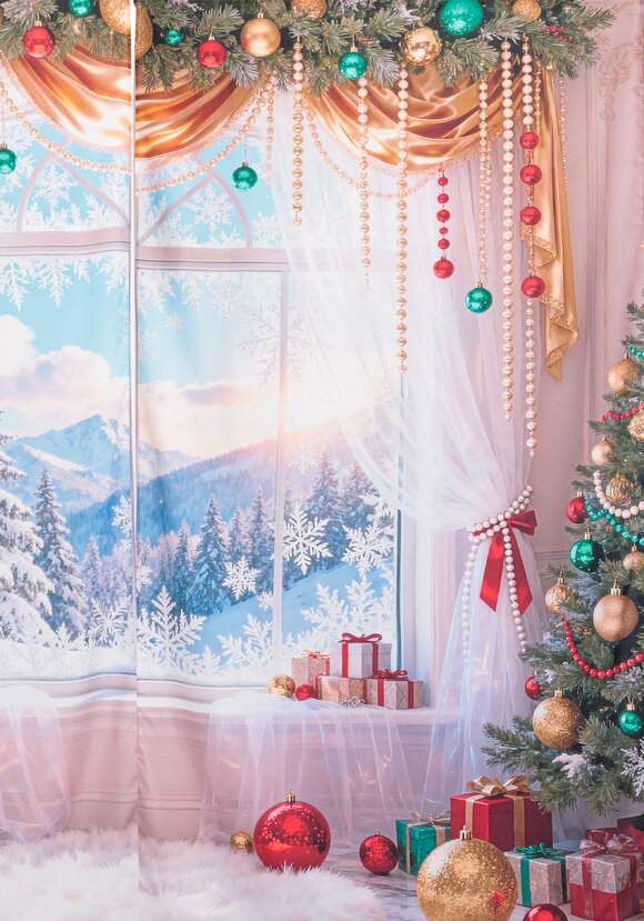 Портьеры Зимняя сказка шир.  580, рис. 19