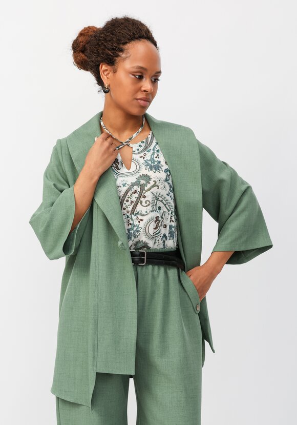 Кардиган с воротником шалька шир.  580, рис. 8