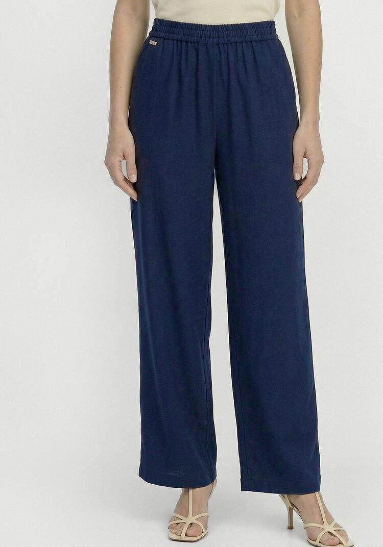 Брюки от бедра прямые изо льна шир.  750, рис. 4