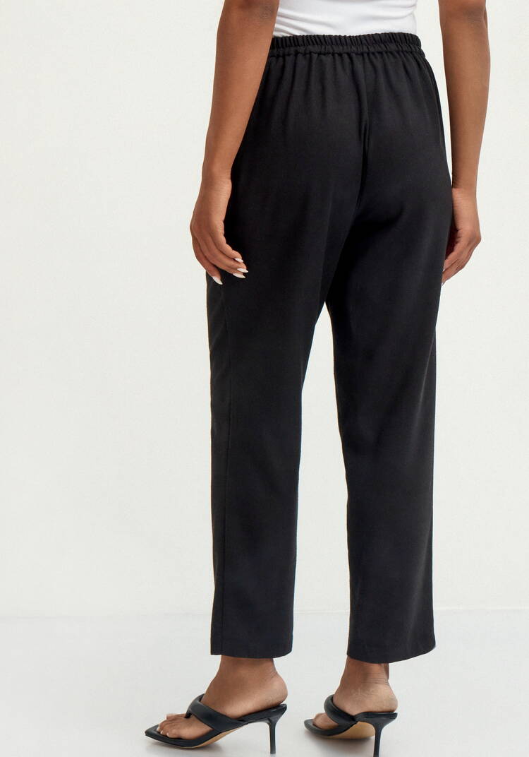 Брюки изо льна  прямые  с резинкой по поясу шир.  750, рис. 11