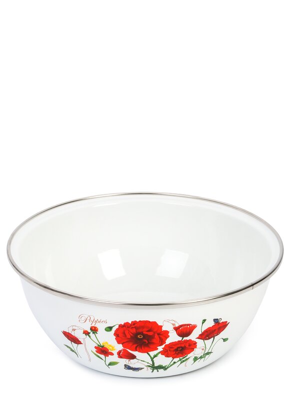 Миска эмалированная Красные маки шир.  580, рис. 1