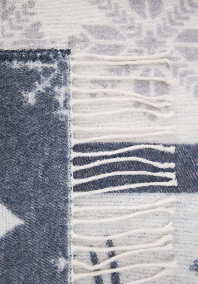 Плед с бахромой Хлопковый жаккард шир.  750, рис. 12