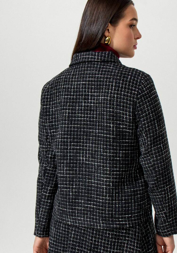 Пиджак с накладными карманами твидовый шир.  750, рис. 3