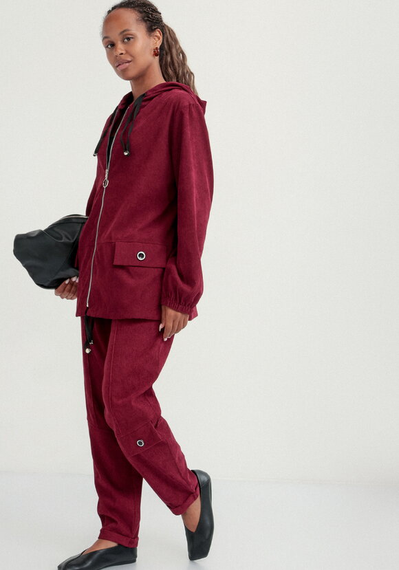 Куртка вельветовая с капюшоном на молнии шир.  580, рис. 15