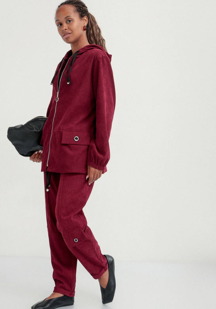 Куртка вельветовая с капюшоном на молнии шир.  750, рис. 15