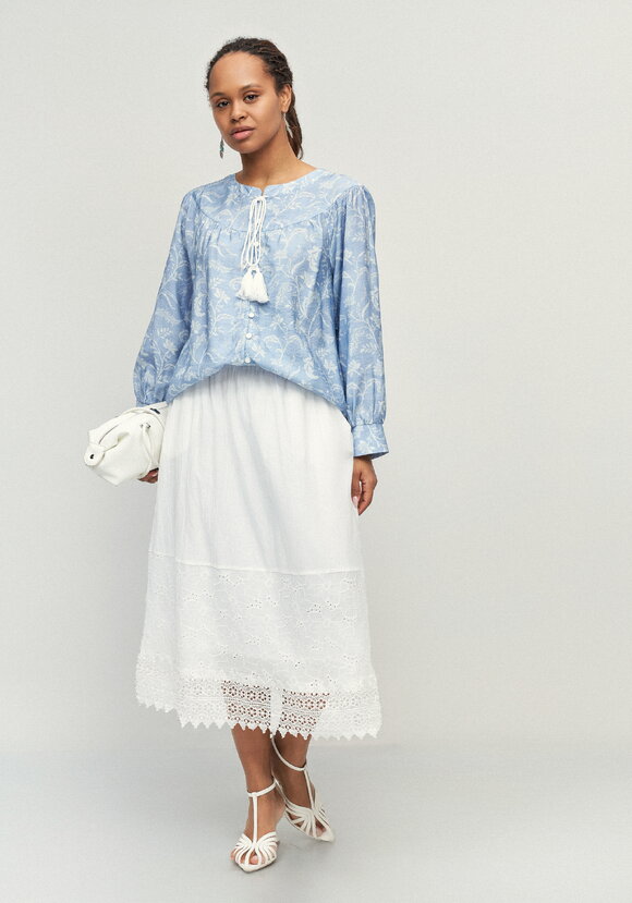 Блуза с цветочным принтом Эмилия шир.  580, рис. 2