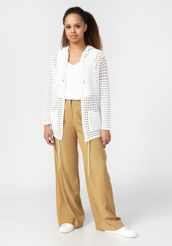 Кардиган вязаный с капюшоном на молнии шир.  580, рис. 2