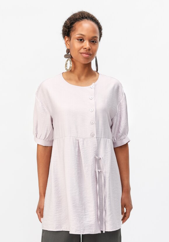 Блуза свободная с декоративными завязками шир.  580, рис. 4